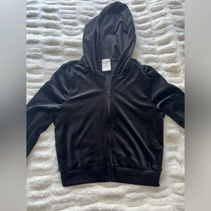 Aerie Offline Velour crop zip up hoodie